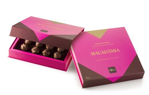 CAIXA CHOCOLATE MACADÂMIA 250G