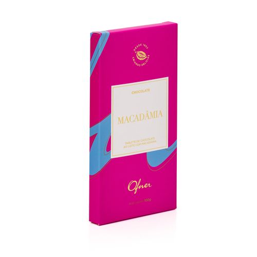 TABLETE CHOCOLATE MACADÂMIA 100g